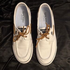 Sperry Men's Cream and Brown Boat Shoes